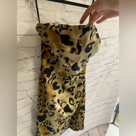 Women’s The Limited Leopard Print Formal Strapless Dress Size 8 NWT Y2K Vibes - Picture 3 of 7